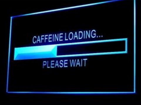 Please Wait Caffeine Loading LED Neon Sign